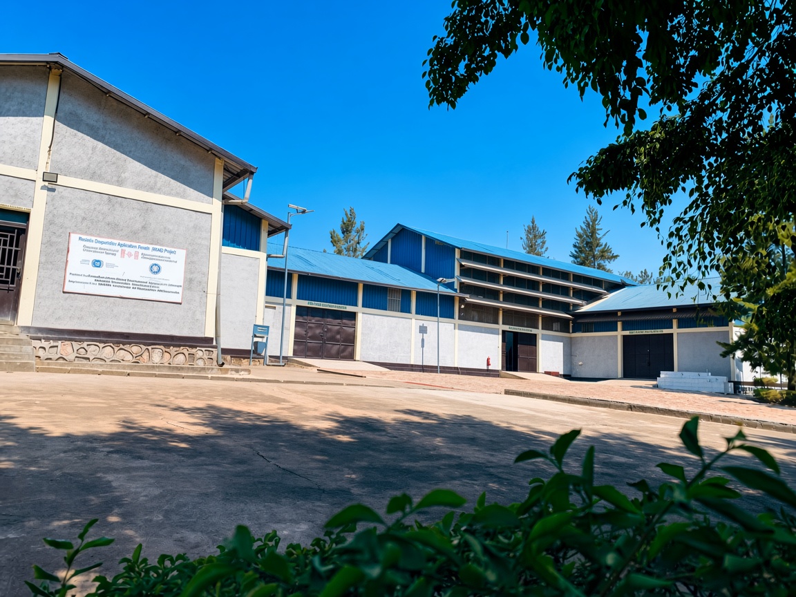 Rice processing facility exterior